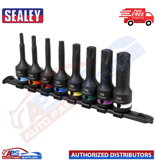 Sealey AK56002 8pc 1/2"Sq Drive TRX-Star* Impact Socket Bit Set